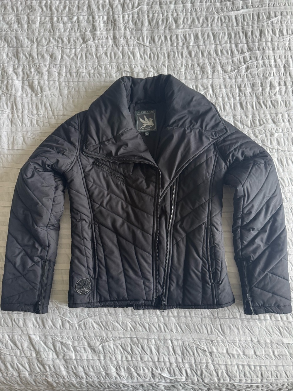 I. Spiewak & Sons Women's Black Quilted Puffer Jacket